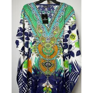 Kaftan Dresses for Women Beach Coverups, One Size Kaftans for Loungewear & Swim